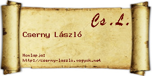 Cserny László névjegykártya