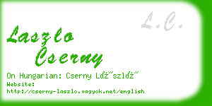 laszlo cserny business card
